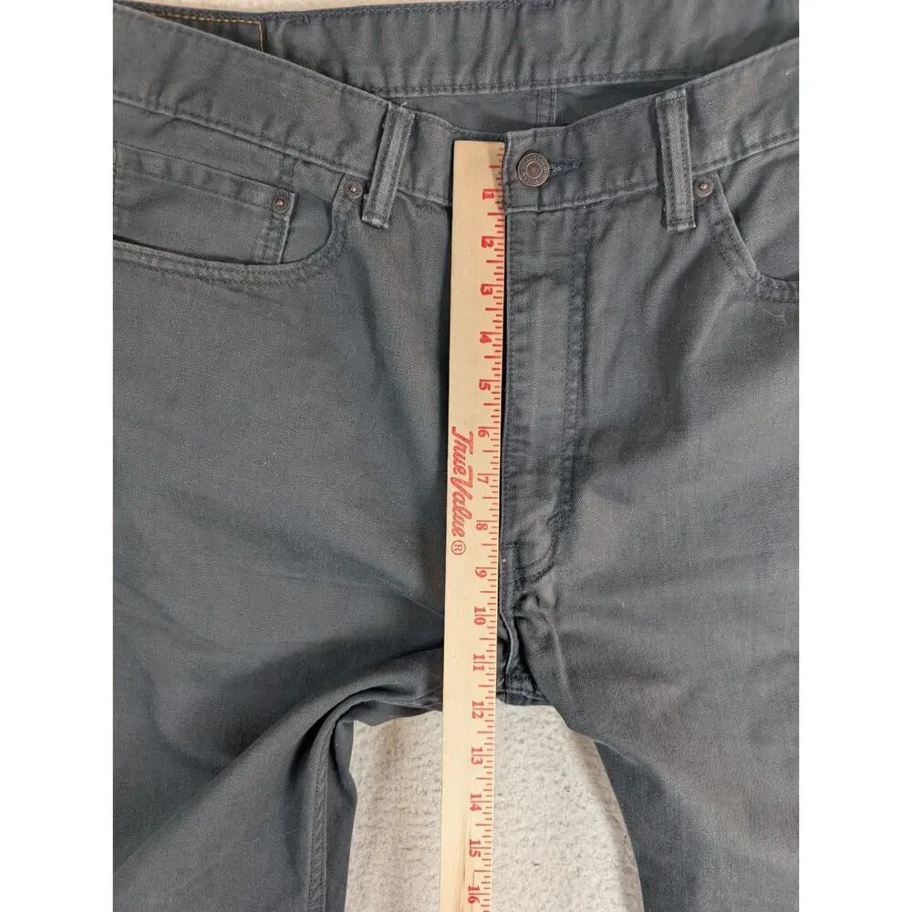 Levis 505 Jeans Mens 38x32 Black Regular Fit Straight Leg Dark Wash Denim Cotton